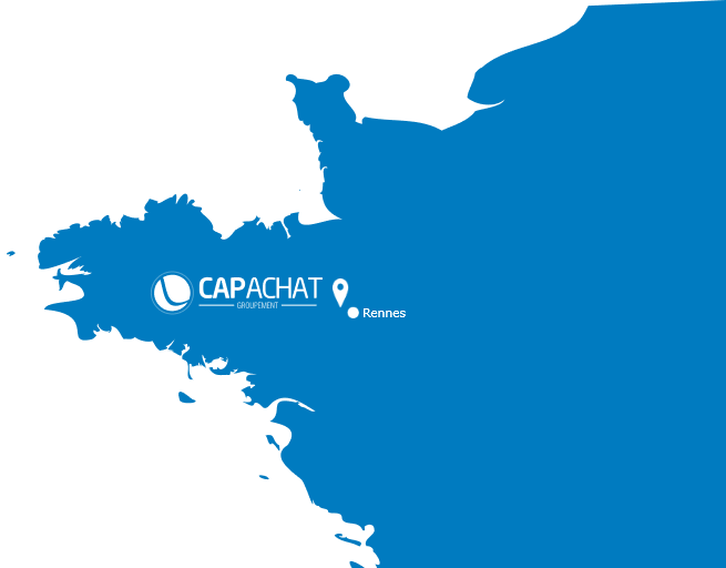 Carte de la france indiquant l'emplacement de la société CapAchat